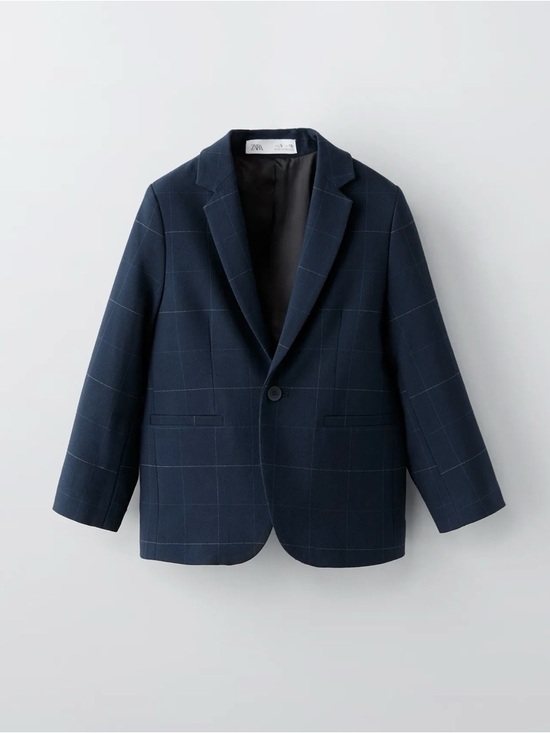 Zara Other - Zara Boys Navy Plaid suit JACKET and PANTS
